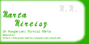 marta mireisz business card